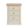 Farrow Cream Bedside Table from Roseland Furniture - Front View