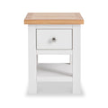 Farrow White Side Lamp Table with Storage Drawer
