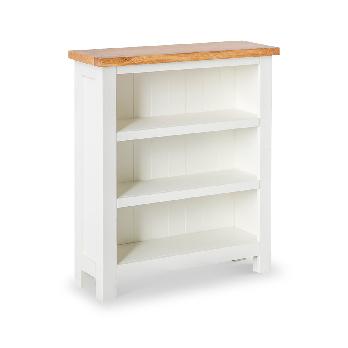 Farrow White Low Bookcase from Roseland Furniture