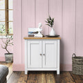 Farrow White Mini Cupboard from Roseland Furniture - lifestyle shot