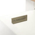 Farrow White Bedside Table from Roseland Furniture - close up of interior