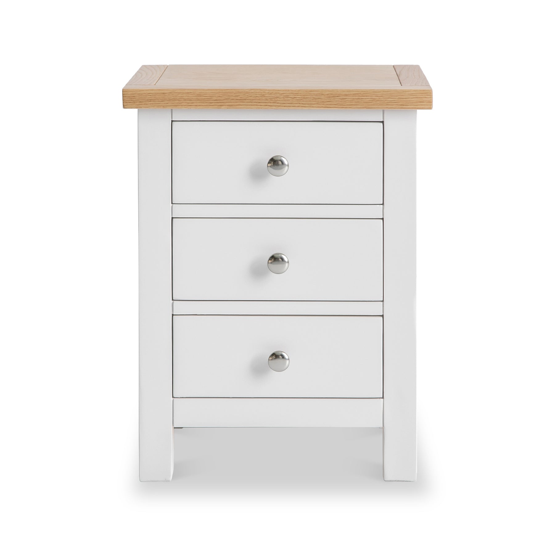 Farrow White Bedside Table from Roseland Furniture - front view