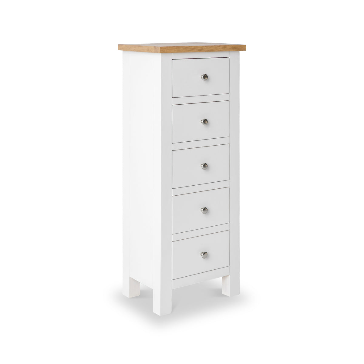 Farrow White 5 Drawer Tallboy Chest from Roseland Furniture