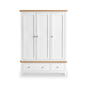 Farrow White 3 Door Wardrobe with Storage Drawers