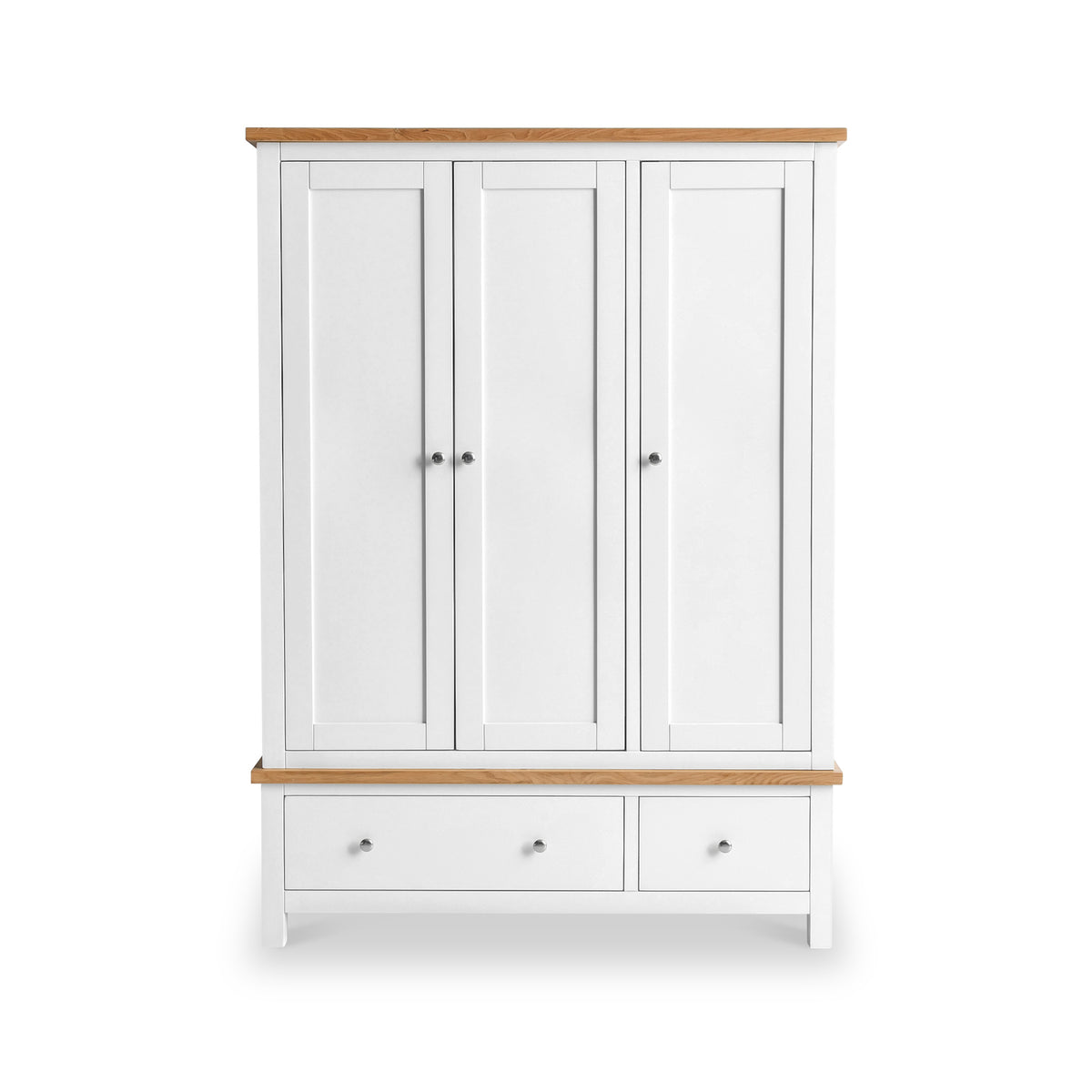 Farrow White 3 Door Wardrobe with Storage Drawers