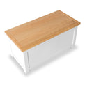 Farrow White Blanket Box with Oak top