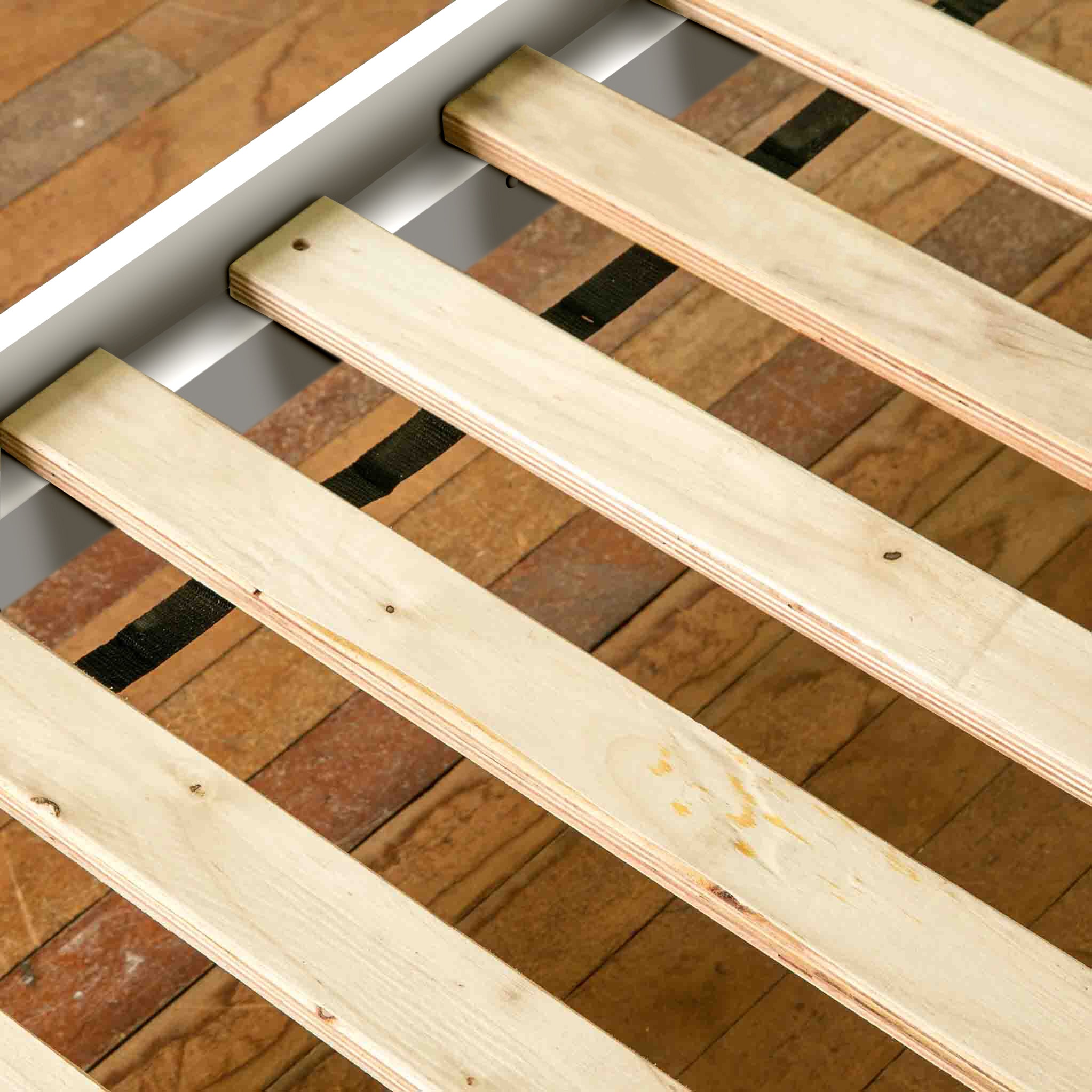 Plank wood bed shop frame