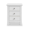 Cornish White 3 Drawer Bedside Cabinet