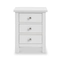Cornish White 3 Drawer Bedside Cabinet