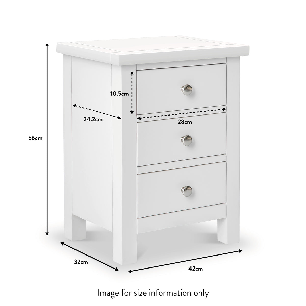 Cornish Bedside Table dimensions