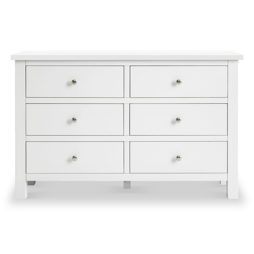 Cornish 6 Drawer Chest Grey, White, Black Roseland Roseland Furniture