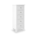 Cornish White Tallboy Chest of Drawers from Roseland Furniture