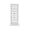 Cornish White Tallboy Chest of Drawers from Roseland Furniture