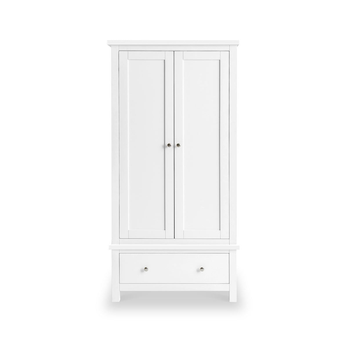 Cornish White 2 Door Wardrobe from Roseland Furniture
