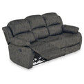 Anton Charcoal Zonica Leather Reclining 3 Seater Sofa