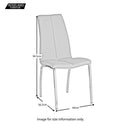 Donte Velvet Dining Chair - Size Guide