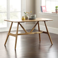 Ronnie Oak Rectangular Dining Table for dining room or kitchen