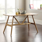 Ronnie Oak Rectangular Dining Table for dining room or kitchen