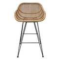 Bodhi Natural Rattan Bar Stool front view