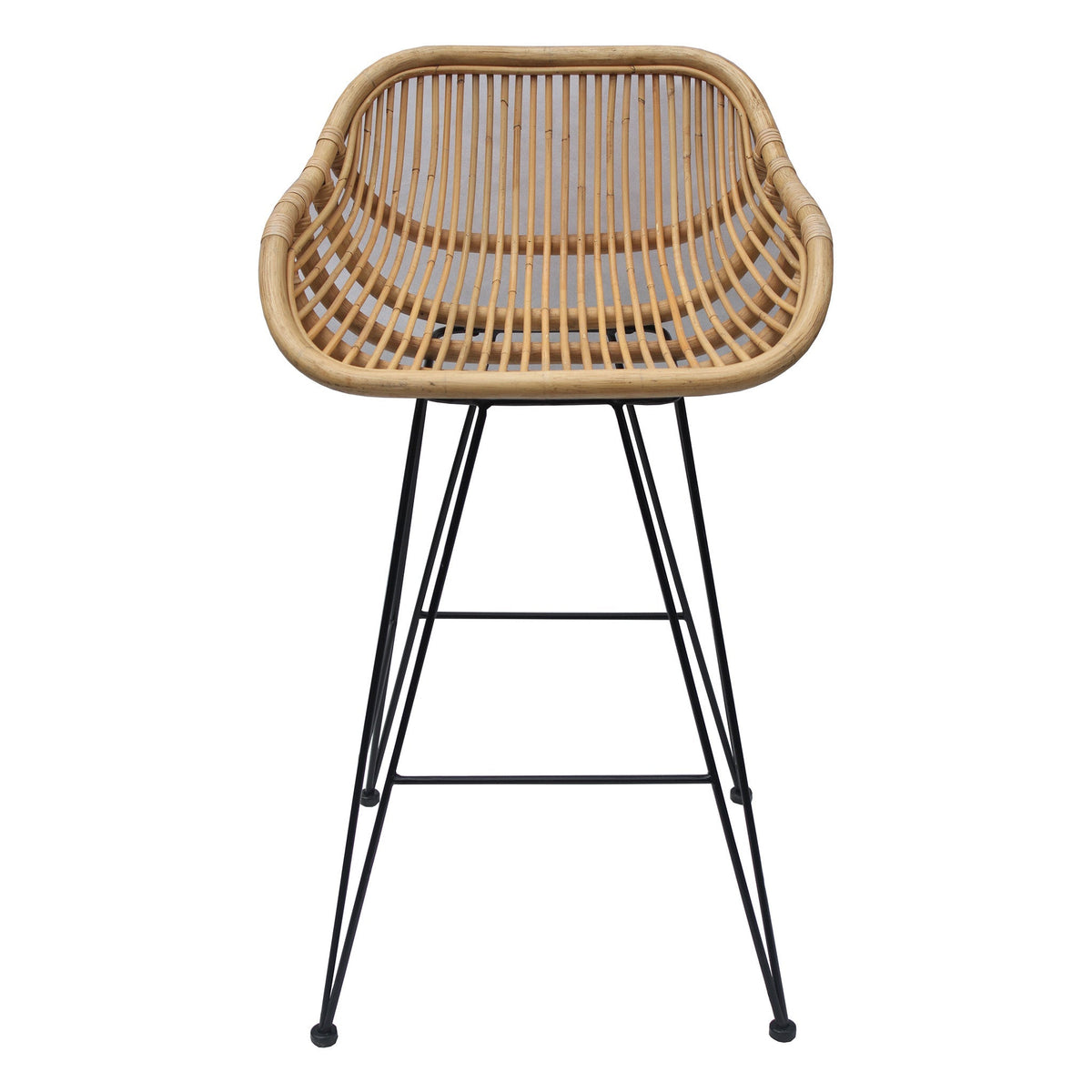 Bodhi Natural Rattan Bar Stool front view