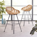 Bodhi Natural Rattan Bar Stool Lifestyle Set of 2