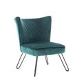 Dixie Teal Velvet Vanity Accent Chair from Roseland Furniture