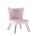 Dixie Blush Pink Velvet Vanity Accent Chair from Roseland Furniture