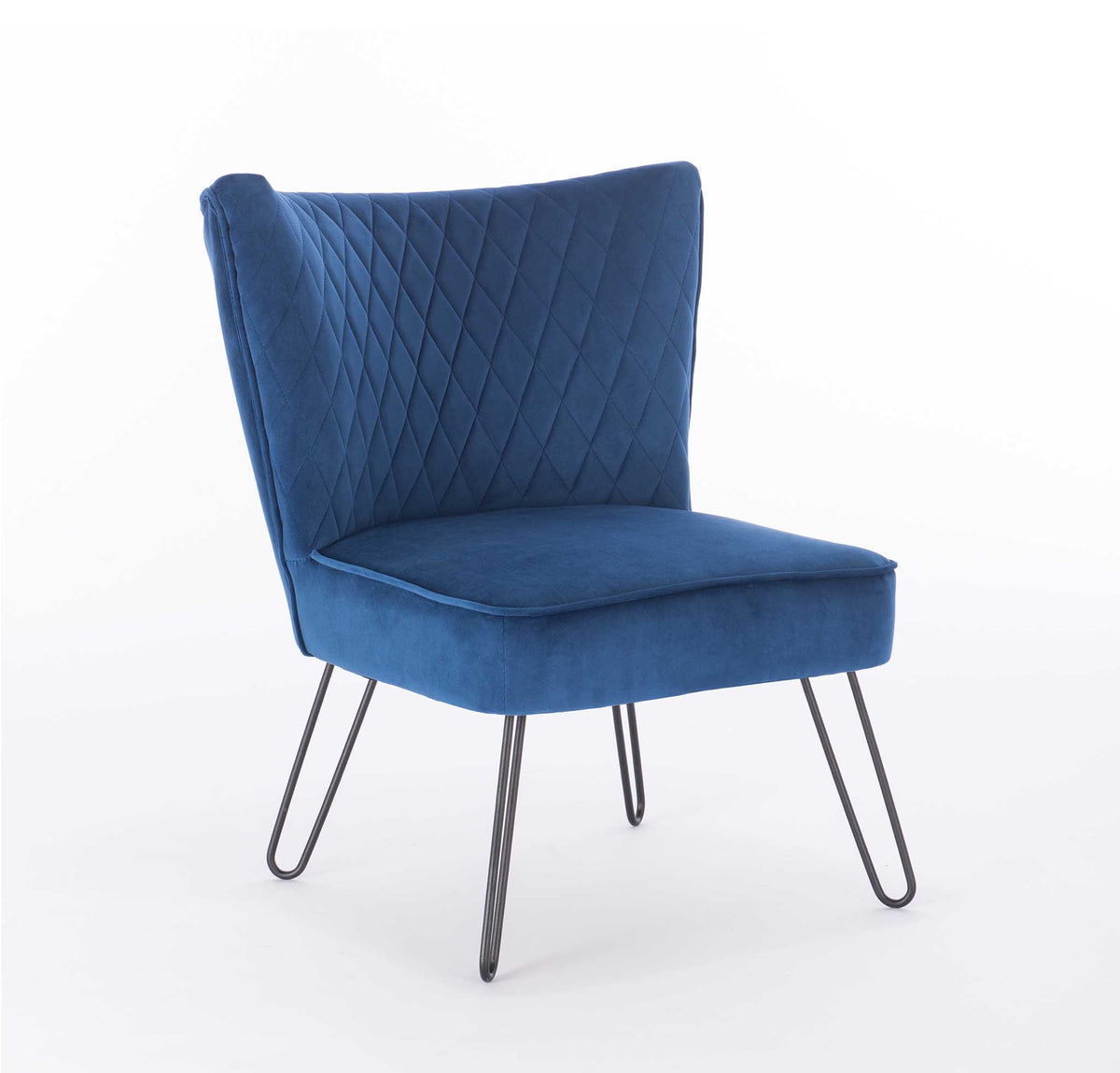 Dixie Blue Velvet Vanity Accent Chair from Roseland Furniture