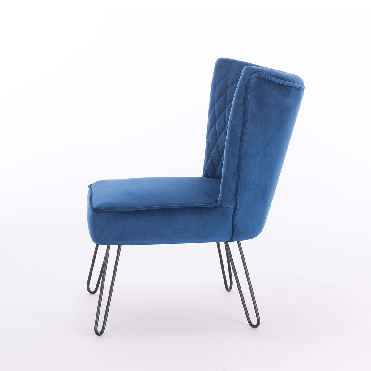 Dixie Blue Velvet Vanity Accent Chair