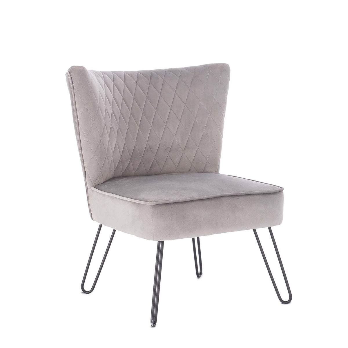Dixie Seal Grey Velvet Vanity Accent Chair from Roseland Furniture