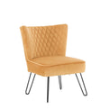 Dixie Mustard Yellow Velvet Vanity Accent Chair from Roseland Furniture