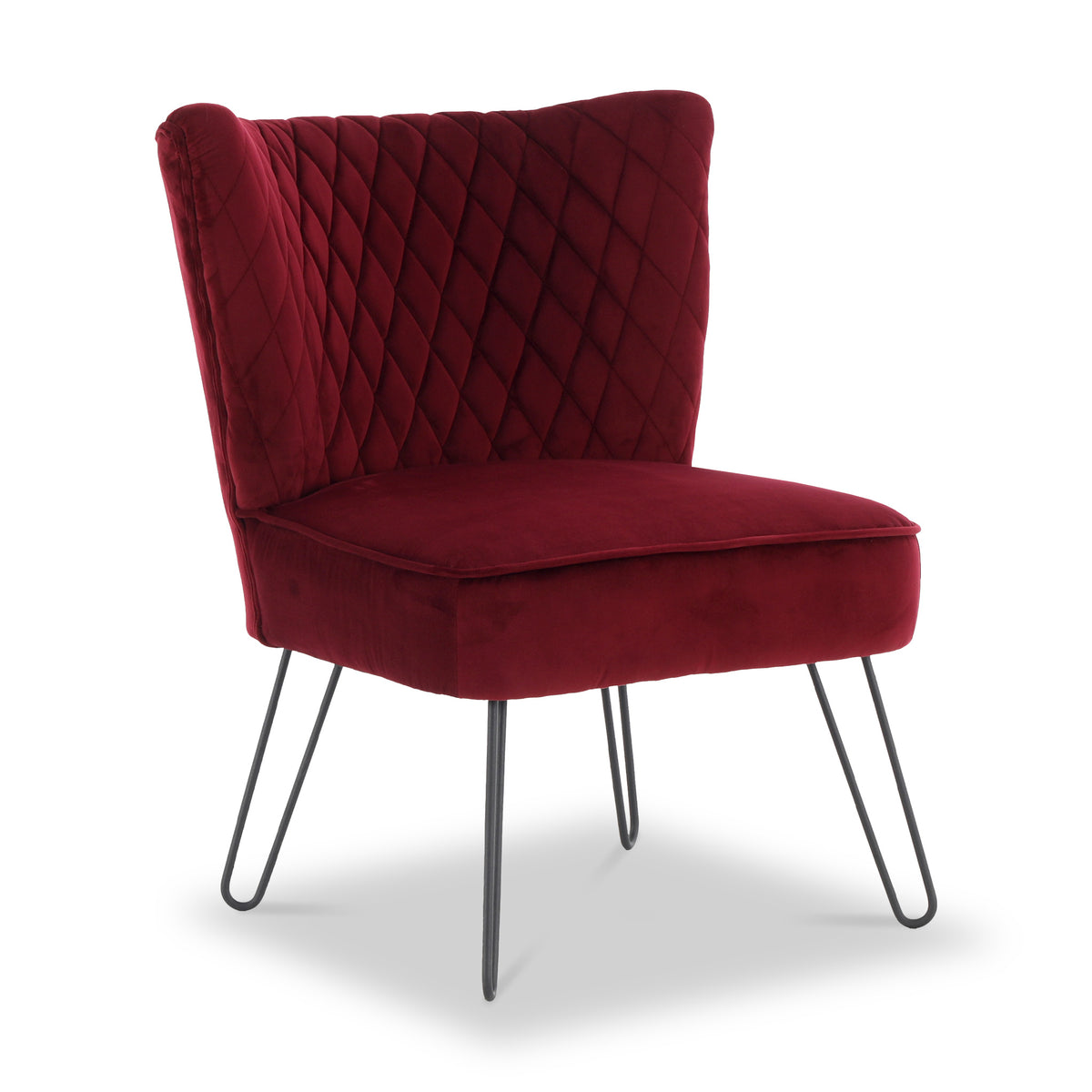 Dixie Red Velvet Vanity Accent Chair from Roseland Furniture