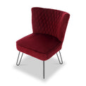 Dixie Red Velvet Vanity Accent Chair 