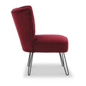 Dixie Red Velvet Vanity Accent Chair 