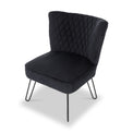 Dixie Black Velvet Vanity Accent Chair 