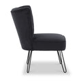 Dixie Black Velvet Vanity Accent Chair 