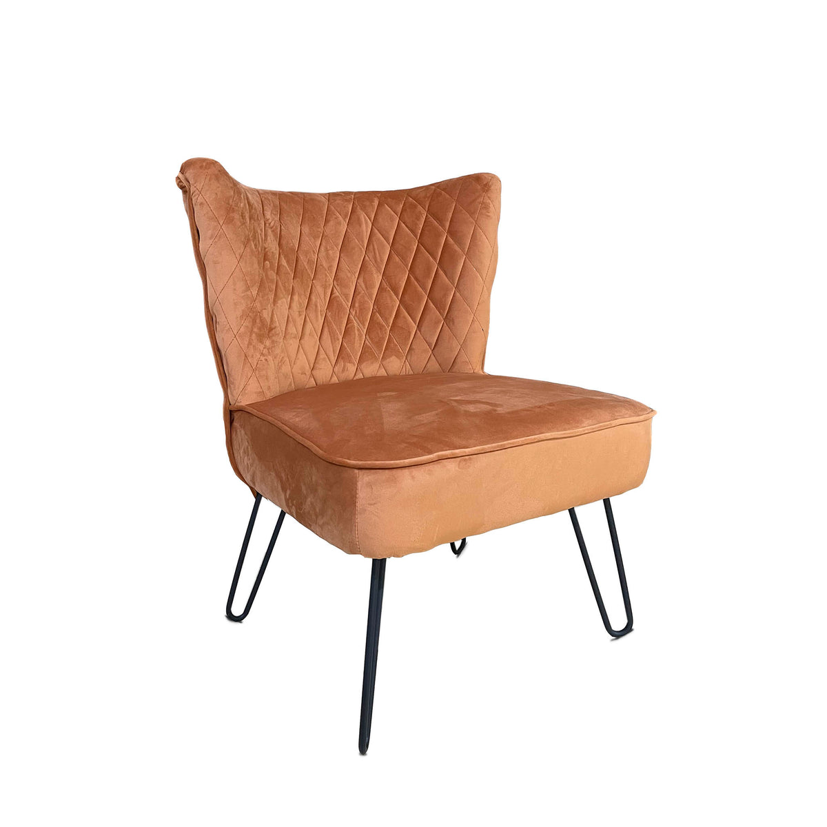 Dixie Orange Velvet Vanity Accent Chair from Roseland Furniture
