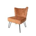 Dixie Orange Velvet Vanity Accent Chair for living room
