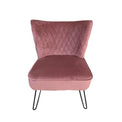 Dixie Dusky Pink Velvet Vanity Accent Chair for bedroom