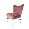 Dixie Dusky Pink Velvet Vanity Accent Chair for living room