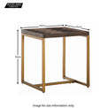 Houston Acacia Wooden Sofa Side Lamp Table dimensions