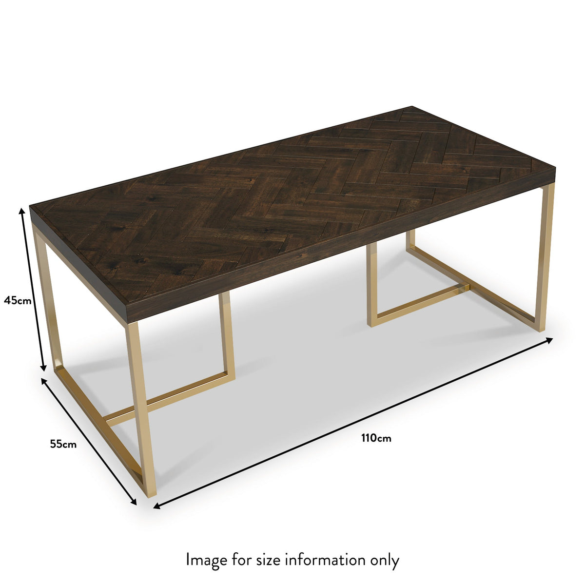 Houston Acacia Coffee Table dimensions