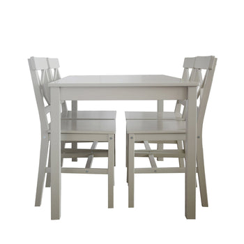 Martha Grey Dining Table Set with 4 Chairs