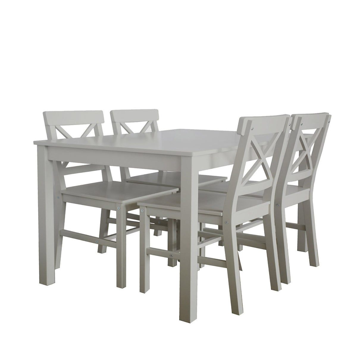 Martha Grey Dining Table and Chairs Set for 4