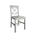 Martha Grey Dining Table and Chairs Set for 4 - Cross back chair