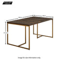 Houston Acacia Wood Herringbone 160cm Dining Table  dimensions