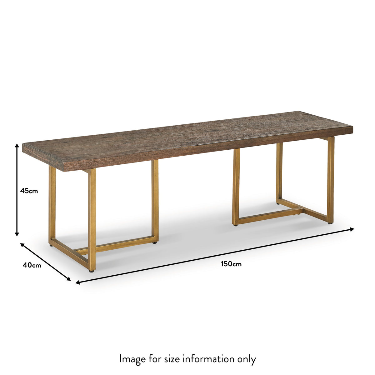 Houston Acacia Bench dimensions