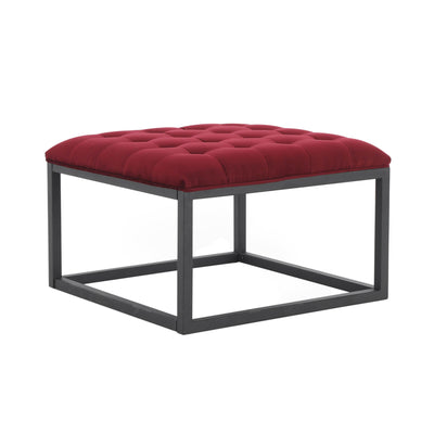 Adison Velvet Buttoned Small Footstool