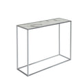 Zoey White Marble and Chrome Console Table from Roseland Furniture