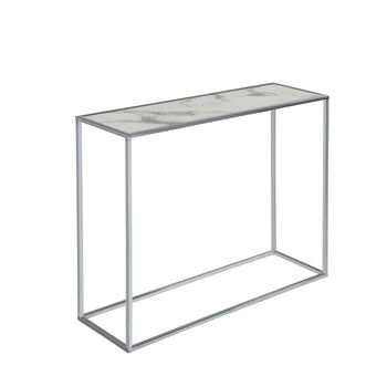 Zoey Marble and Chrome Console Table
